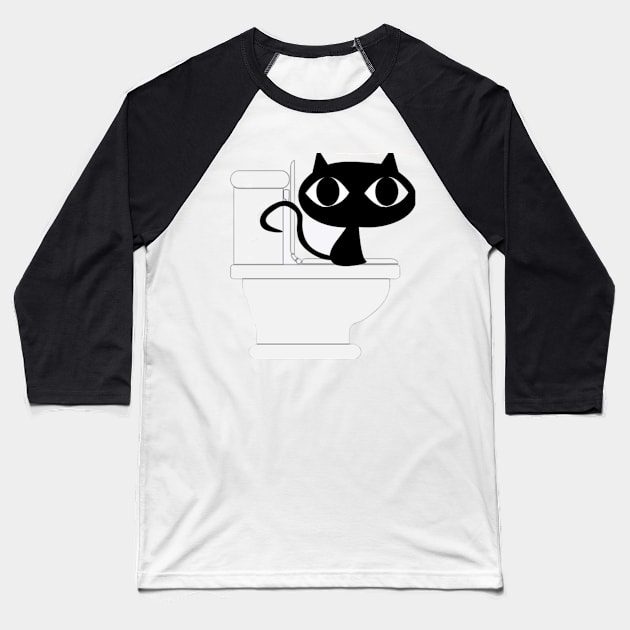 PIPI ROOM CAT Baseball T-Shirt by CATUNIVERSE
